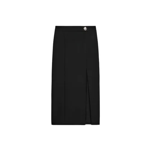 ZARA Черные Женские Повседневные Длинные Юбки