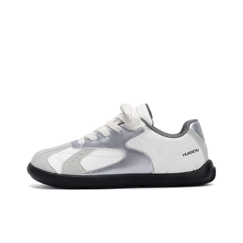 HUANQIU Легкий Coating Низкий Топ Немецкая Армия Кроссовки Мужские Бежевый Серый Серебряный