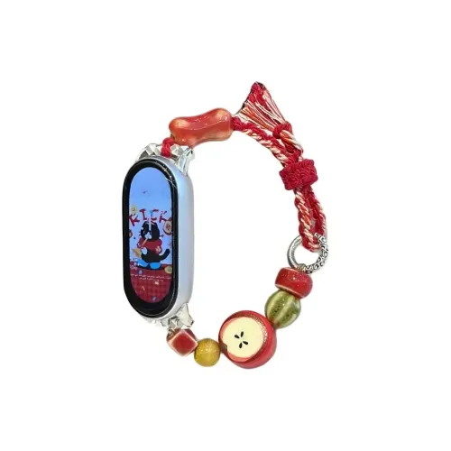 Elegant Fulfillment Plaid Ремень Xiaomi Красный бежевый Совместимость Rope Бусина Материал