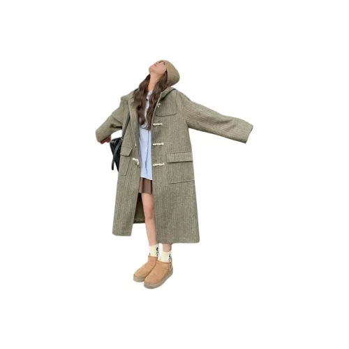 MEXICAN Оливково-зеленое Женское пальто