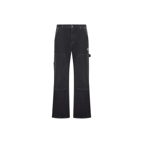 Off Белый Черный Мужские Джинсы