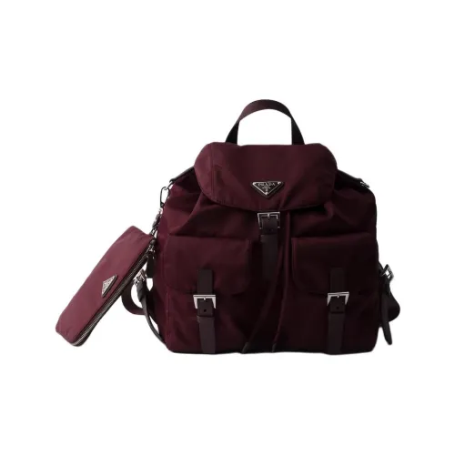 PRADA RE Нейлон Полиамид Рюкзак Средний Унисекс Бордовый