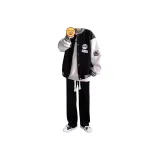 Флисовая подкладка, белый пиджак + флисовая подкладка, черные штаны [2 упаковки]