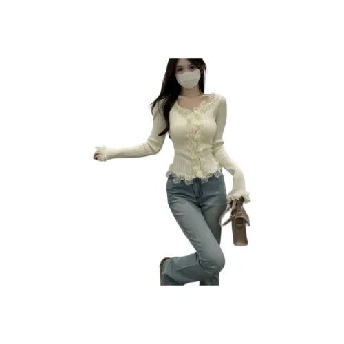 XIANSINIAO Абрикос Женская Трикотажная