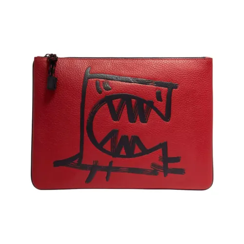 COACH X Guang YU Guang YU Коллаборация Сумочка для украшений кожа кошелек клатч большой женский красный