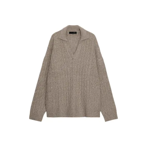 ZARA Зебра с принтом норковый женский свитер