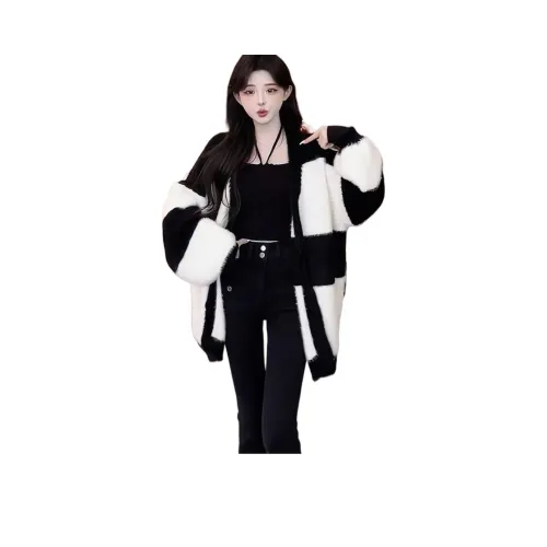 XIANSINIAO Черный Белый Женский Трикотаж