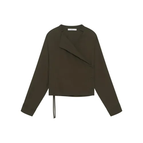 IRO NIGHT Темно-зеленые женские рубашки