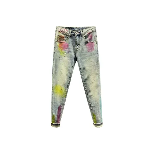 CAT'S PAW Синий Унисекс Джинсы