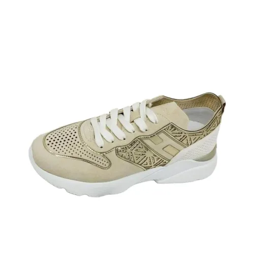 HOGAN Низкий Топ Спортивная Повседневная Обувь Женская Бежевая