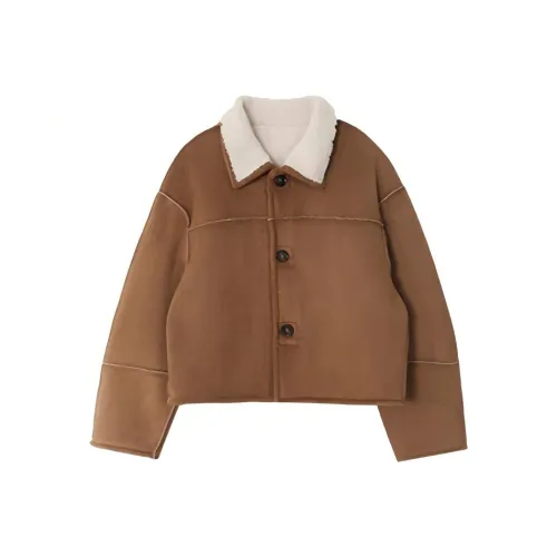 YGPRW Кофе Женские Короткие Пальто