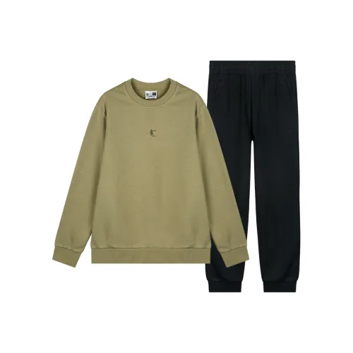 QIAODAN Спортивный костюм унисекс травяной серо-зеленый