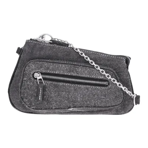Kiko Kostadinov Телячья кожа Сумка через плечо Женская Серого цвета