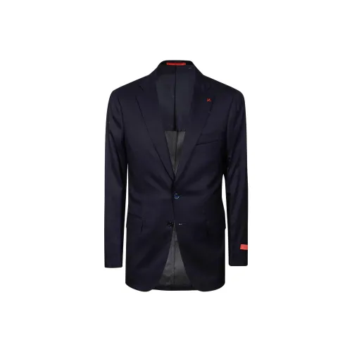 Isaia Синий Мужской Бизнес-костюмы