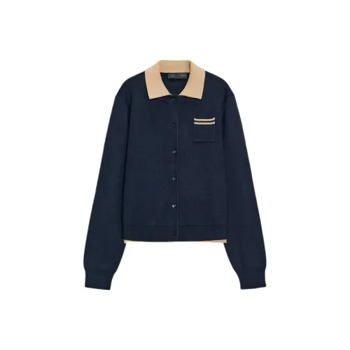 ZARA Морской синий Женский Трикотаж