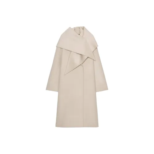 ZARA ZW Series Белое Женское Пальто