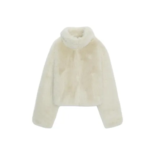 ZARA Светлый Бежевый Женские Бархатные Куртки