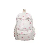 Белый с красными цветами