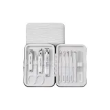 Baokeli |[Белый Бамбук Волокно Текстура] Набор для Маникюра 10 шт - Ярко-Белый