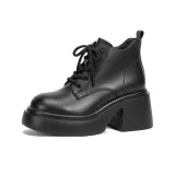 Верх из черной кожи