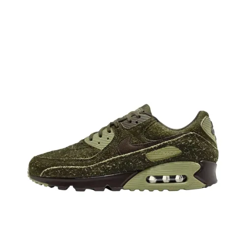 Nike Air Max 90 Беговые кроссовки Унисекс Оливково-зеленый