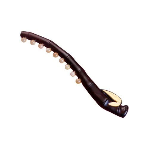 Zhou Guangsheng African Blackwood Жемчужный Бамбук Гребень Массаж Уход за волосами