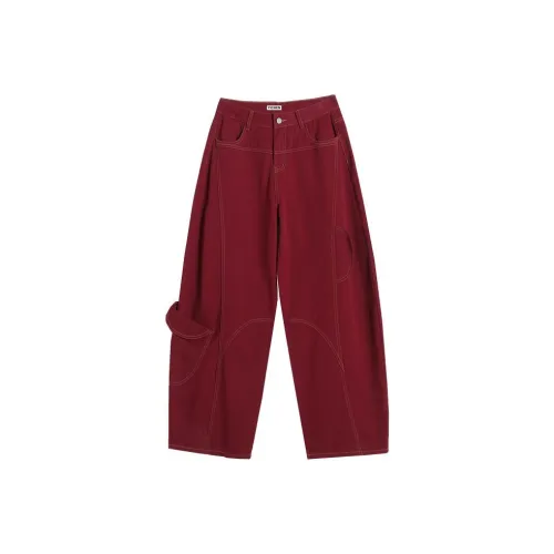YICHEN Red Women's Cargo Pants YICHEN Красные Женские Карго Брюки