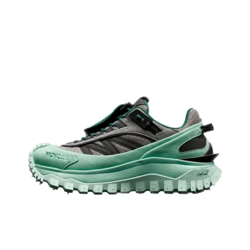 Moncler Низкий Топ Спортивная Повседневная Обувь Женская Серый Зеленый