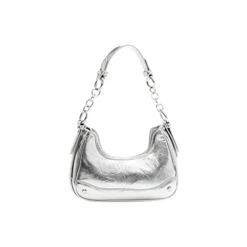 ORANGE BEAN ПУ (полиуретан) Сумка через плечо Стандартная Женская Черная Серебряная