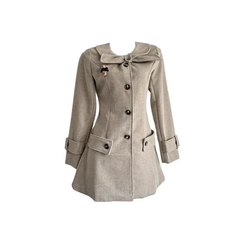 AHDO Бежевый Коричневый Женские Вельветовые Куртки