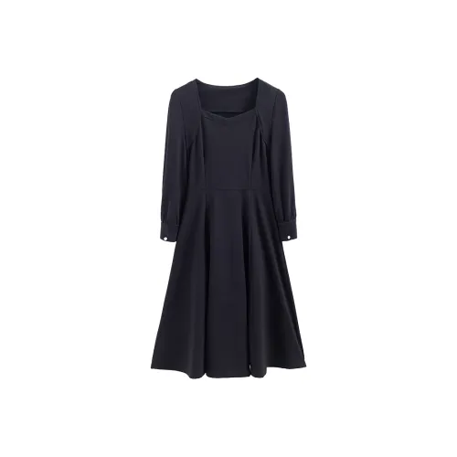 KAIMUSHI Женские Длинные Платья с Длинными Рукавами