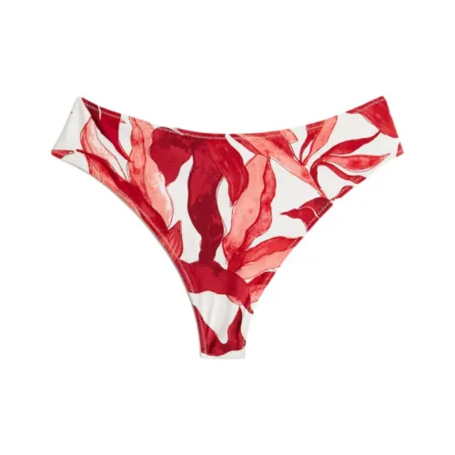 H M Белый Красный Узор Женские Плавательные Шорты