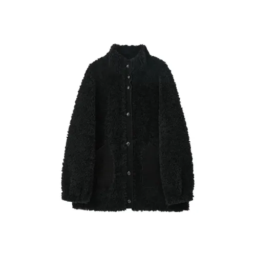 3COLOUR Классический черный Женские меховые изделия