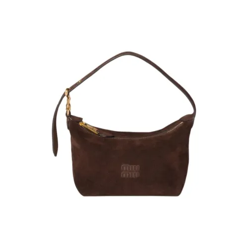 MIU MIU Телячья кожа Сумка Женская Темно-коричневая