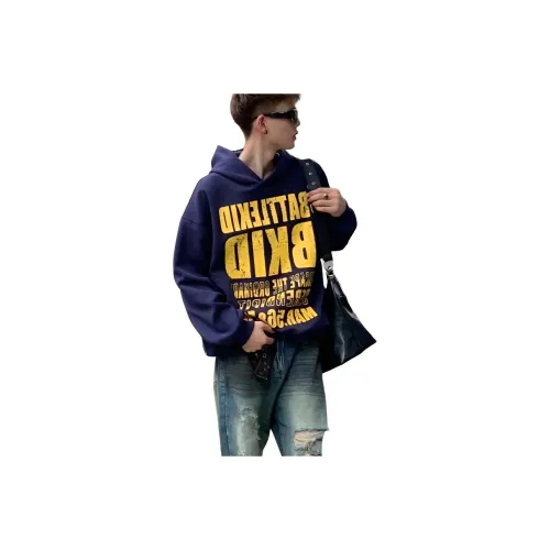 BONAS Темно-синий синий мужской свитшот