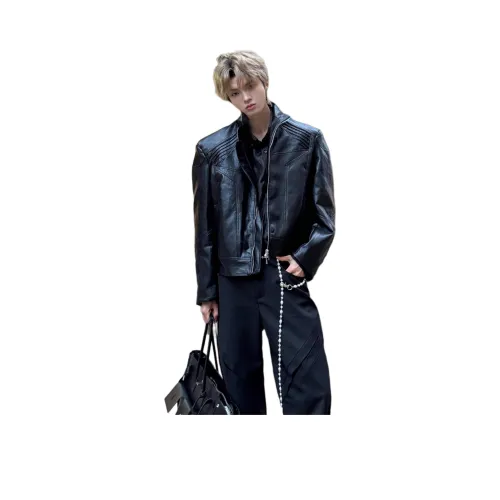 MGDOHOME Черный Унисекс Кожаные куртки