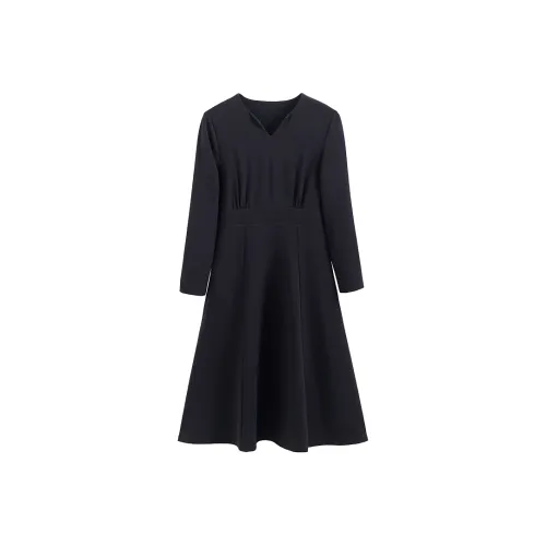 KAIMUSHI Женские Длинные Платья с Длинными Рукавами