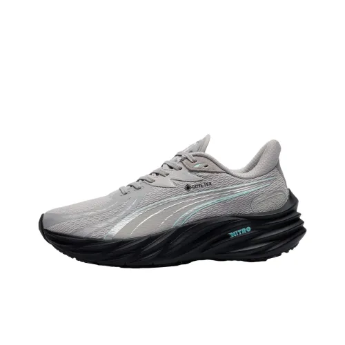 PUMA Velocity NITRO 4 Водонепроницаемые и Дышащие Поддерживающие Беговые Кроссовки Унисекс Серые