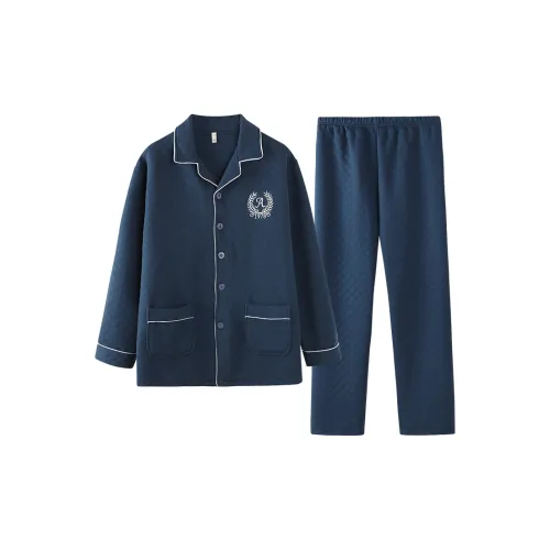 MADALLO Темно-синий Синий Мужской Пижамный Комплект