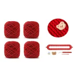 Темно-красный медведь DIY ручной шарф с тканью вязаной, волшебный инструмент