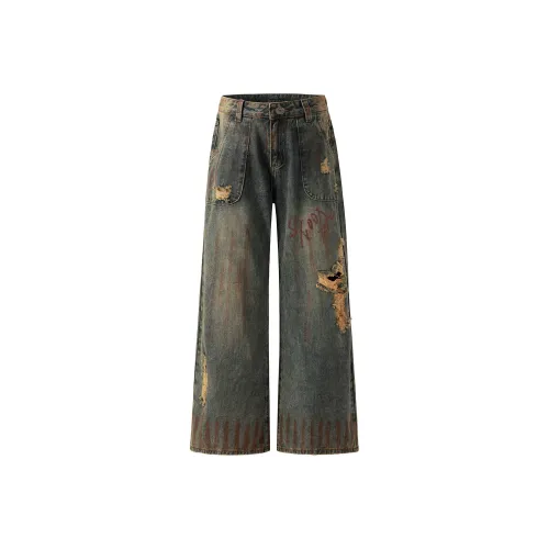 SNOOPY Бетонно-серые женские джинсы