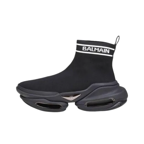 BALMAIN B Смелый Высокий Топ Повседневная Обувь Мужская Черная