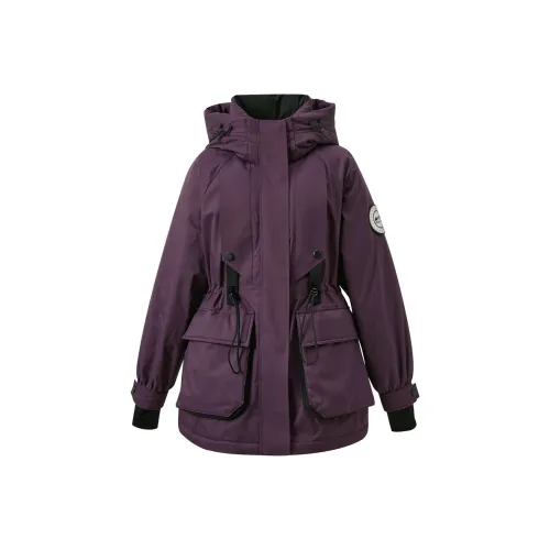 3COLOUR Пуховик Женский Виноградный Фиолетовый