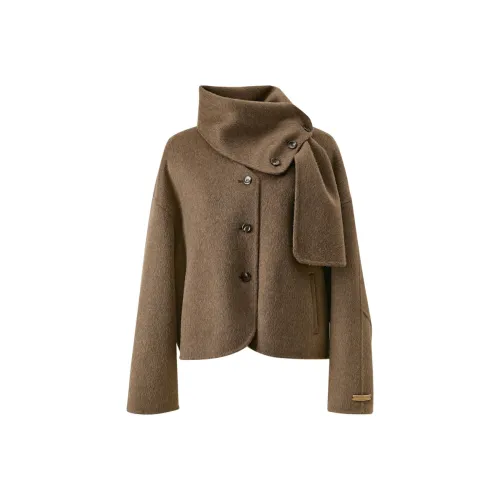 3COLOUR Фундуковый Коричневый Женское Пальто