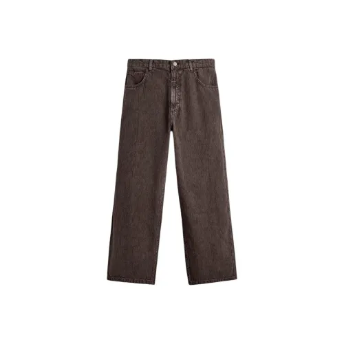 ZARA Коричневый Мужской Повседневный Брюки