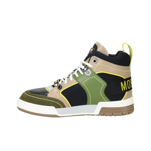 MOSCHINO Высокие кроссовки для скейтбординга мужские зеленые