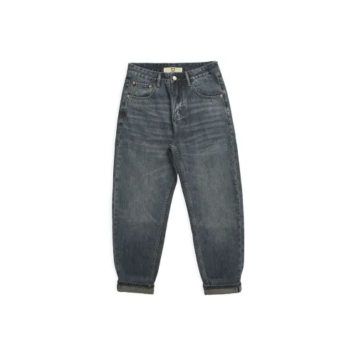 HIPANDA Blue Men's Jeans HIPANDA Синий Мужской Джинсы