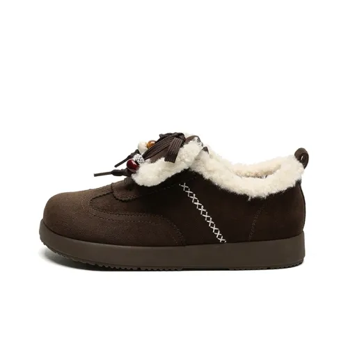 JOSINY Хлопок Обувь Низкий Топ Кофейный Женский