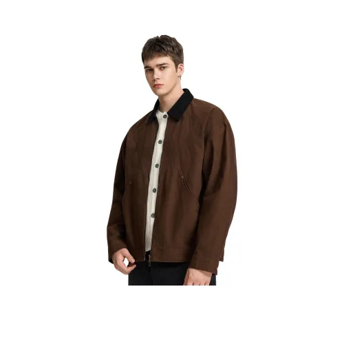 FAIRWHALE Темно-коричневые унисекс куртки