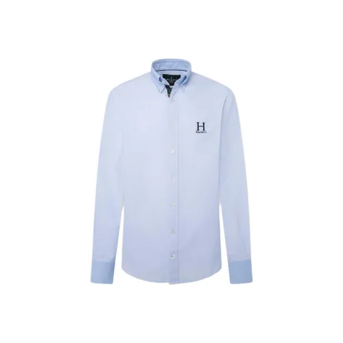 HACKETT LONDON Blue Men's Shirts HACKETT LONDON Синий Мужские Рубашки